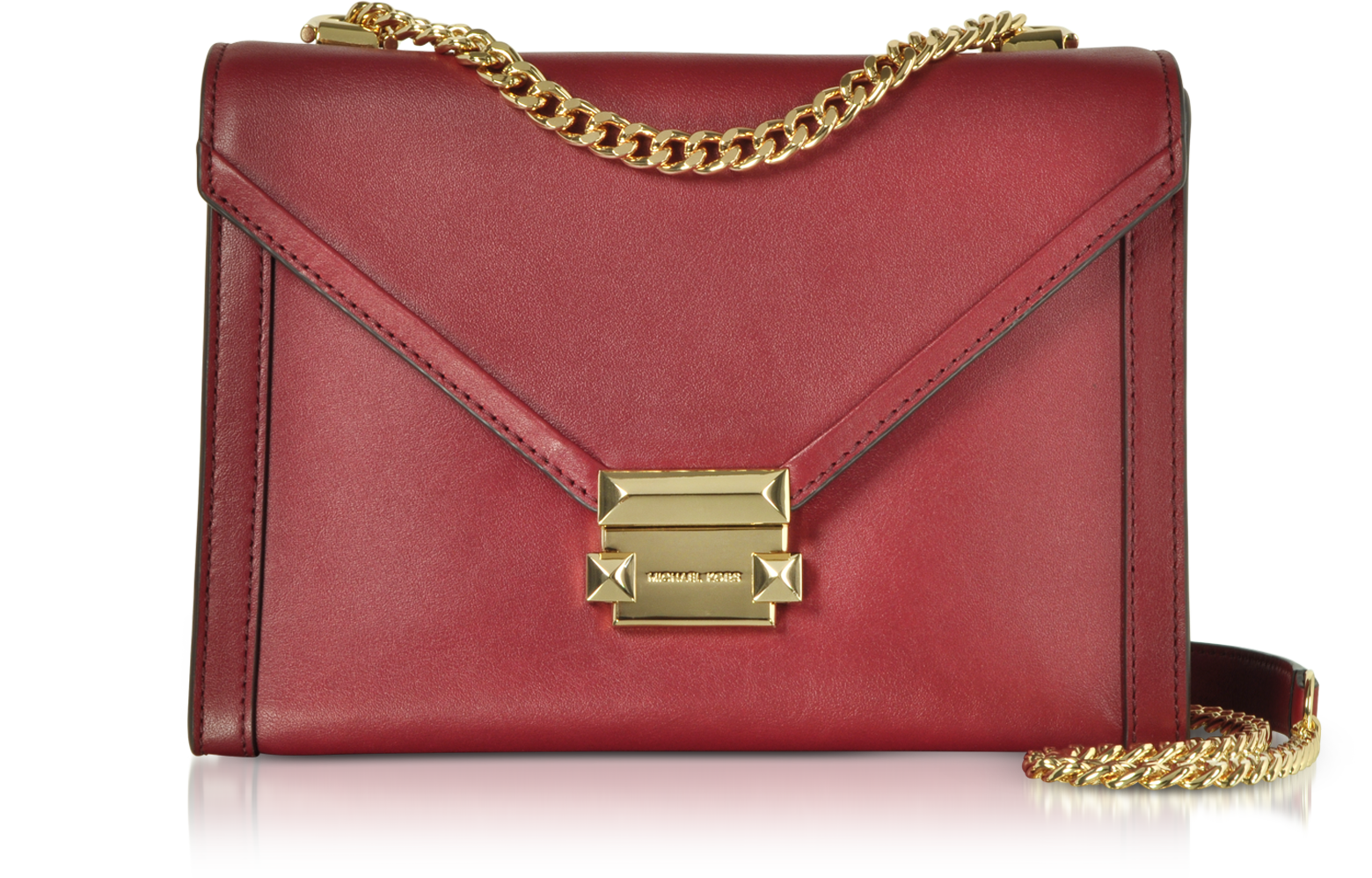 whitney large leather convertible shoulder bag