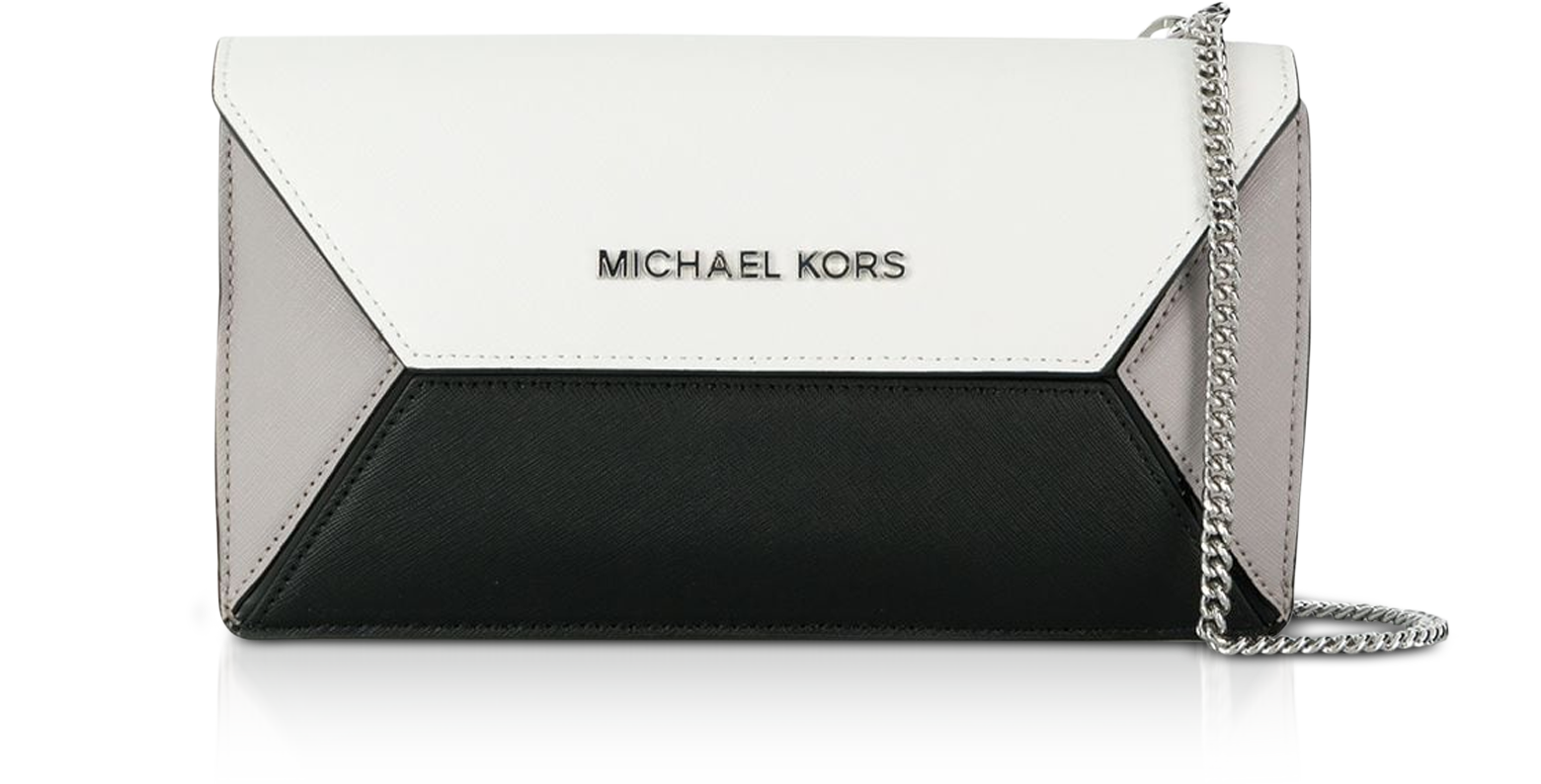 Michael Kors Color-block Convertible Large Prism Clutch at FORZIERI