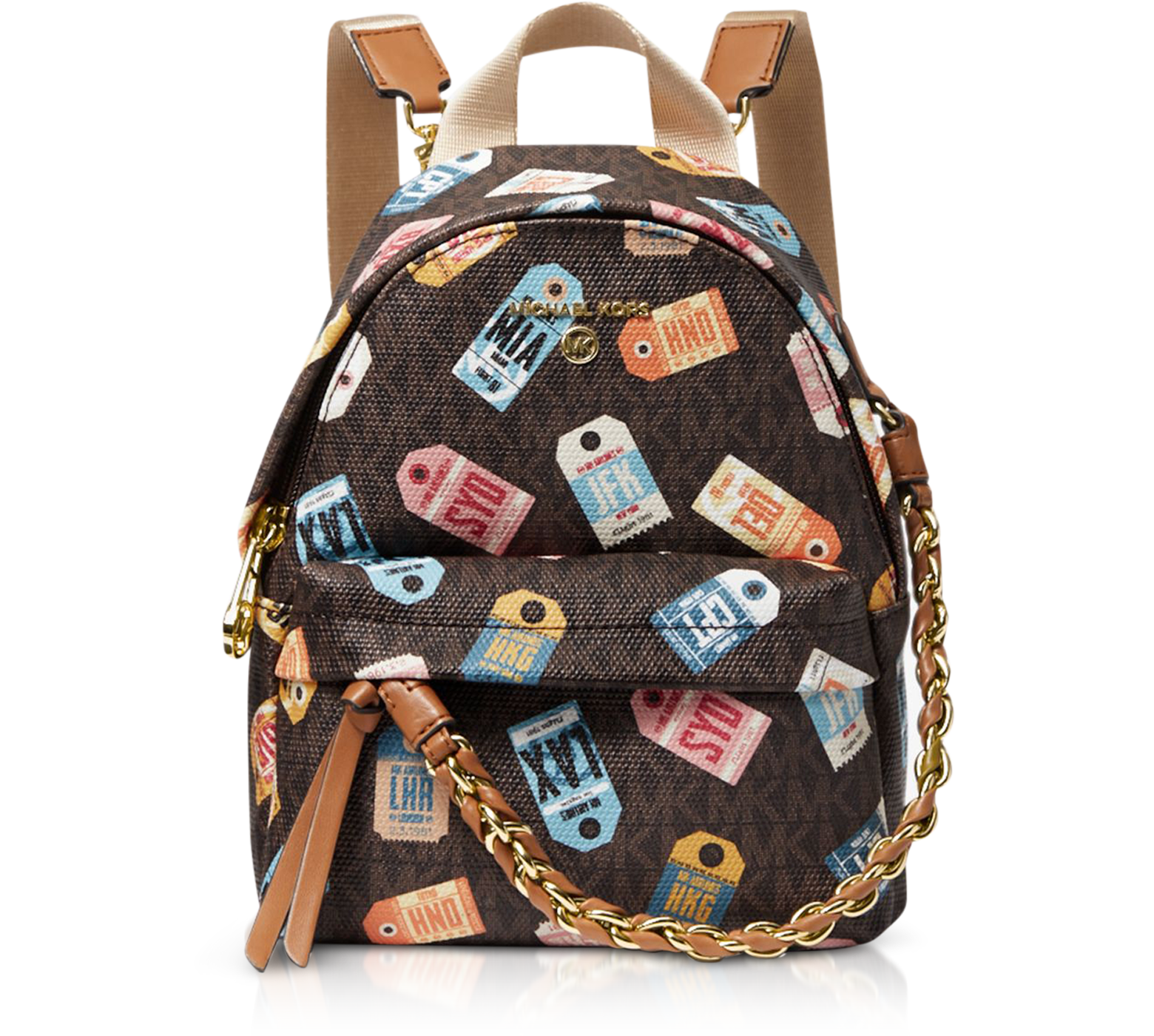 Michael Kors Slater Extra-Small Printed Logo Backpack at FORZIERI