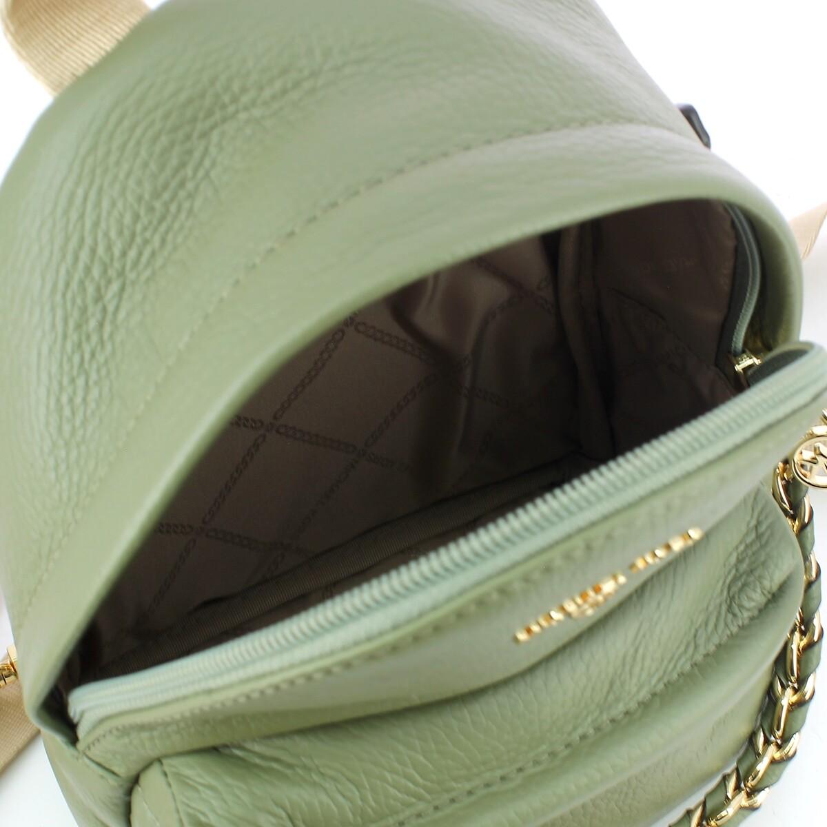 Michael Kors Green Slater Extra-Small Pebbled Leather Convertible