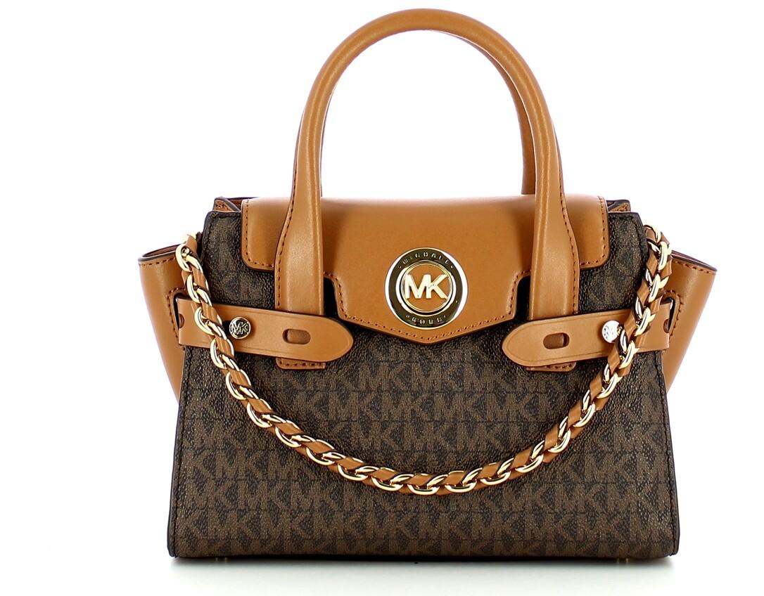 Michael Kors Carmen Extra-small Logo And Leather Belted Satchel in