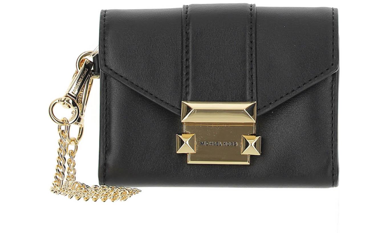 Michael Kors Black Small Whitney Wallet on a Chain at FORZIERI