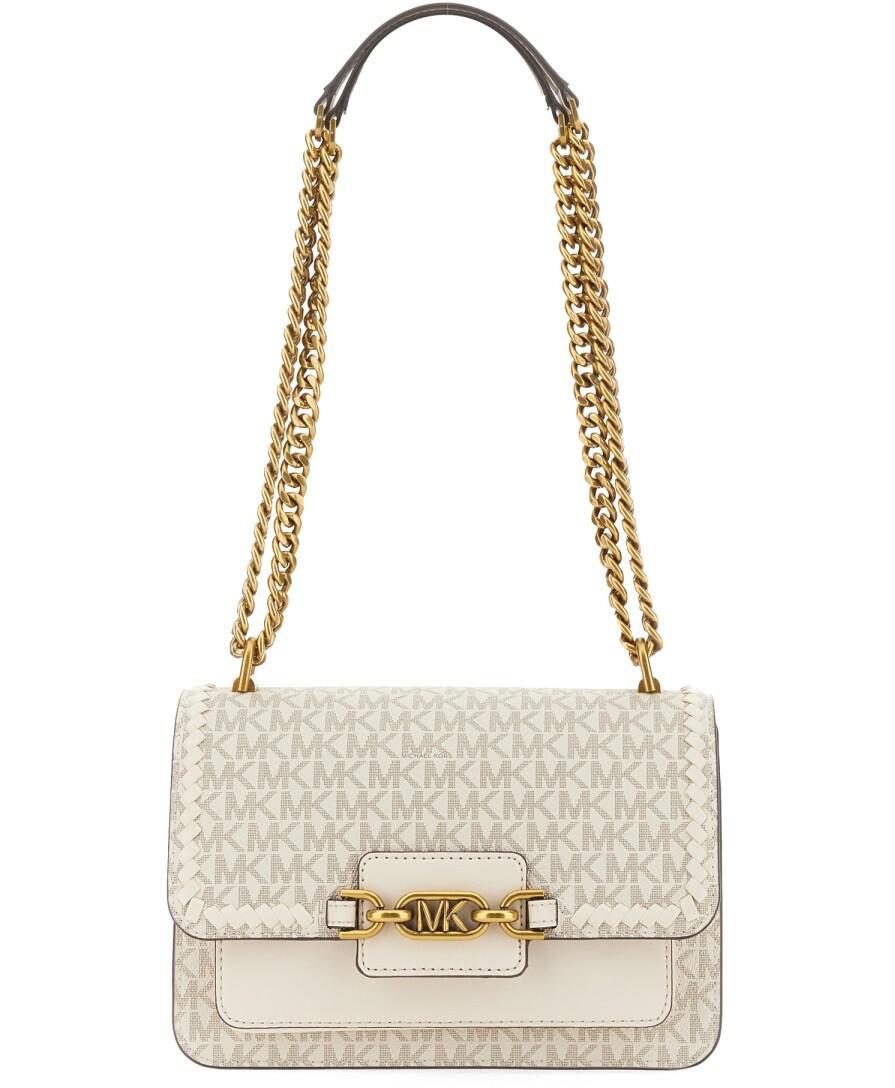 Quilted Ring Chained Shoulder Bag Tan, BESSIE LONDON