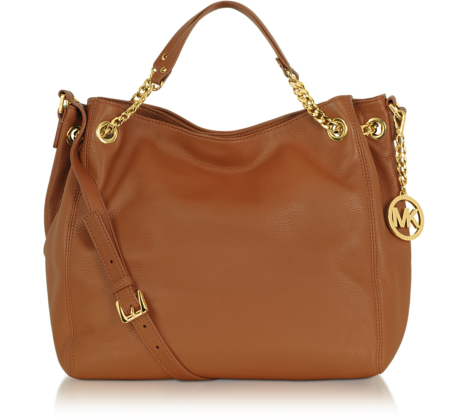 Michael Kors Brown Jet Set Chain Leather Tote at FORZIERI