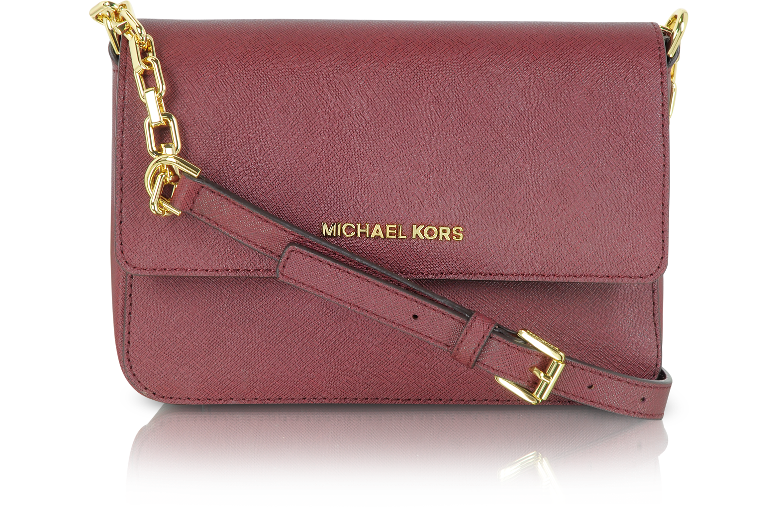 Michael Kors Selma Saffiano Leather Flap Crossbody Bag at FORZIERI