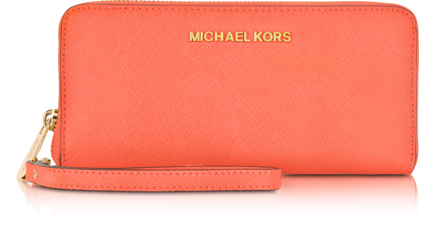 michael kors jet set travel wallet pink