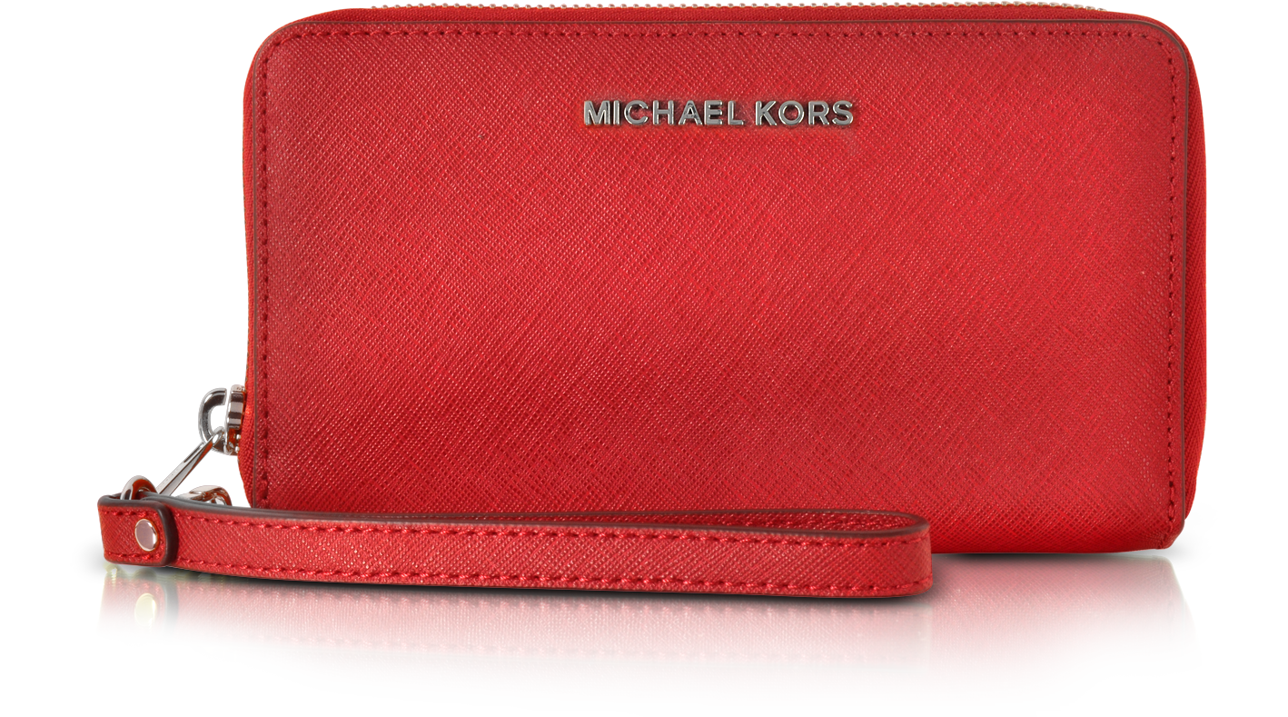 bright red michael kors purse