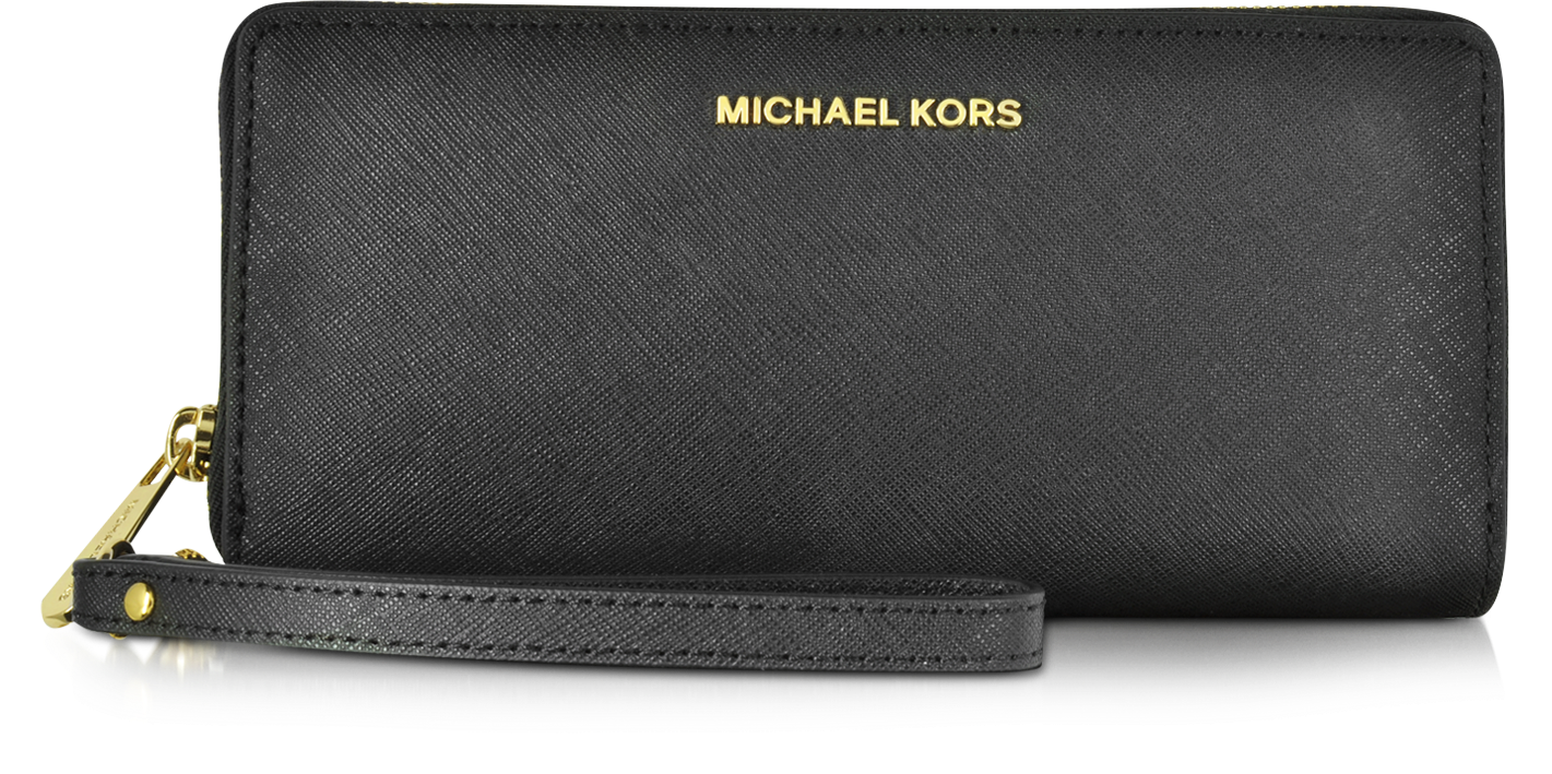 michael kors jet set travel wallet black