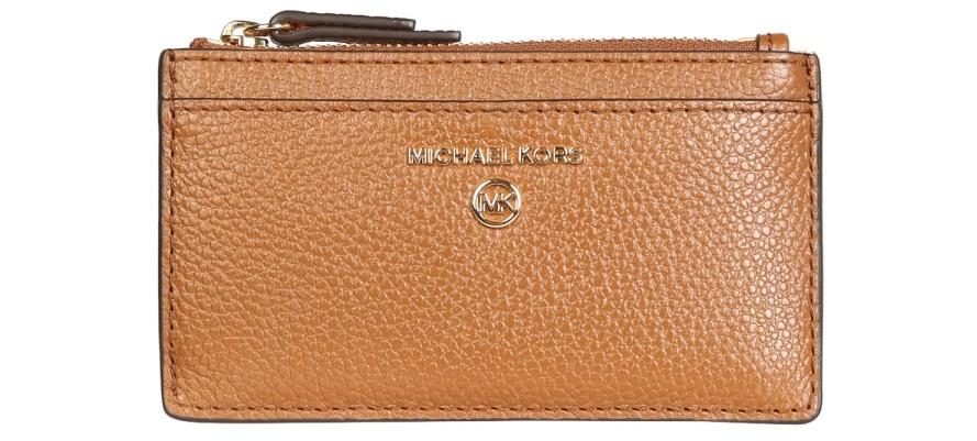 Michael Kors Jet Set Charm Cognac Flat Credit Card Holder w/Zip Pocket at  FORZIERI