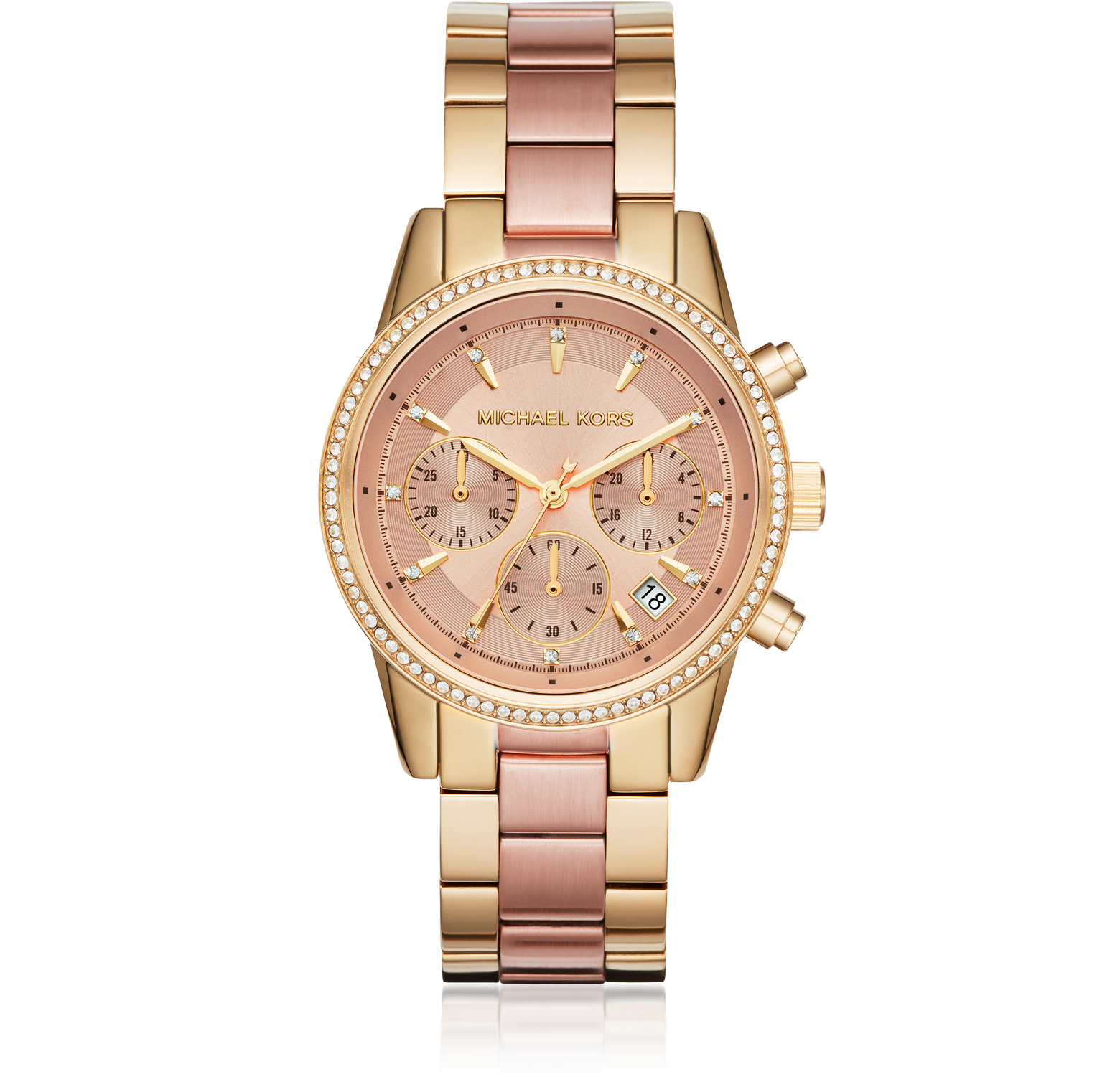 Michael Kors Ritz Gold and Pink Tone 