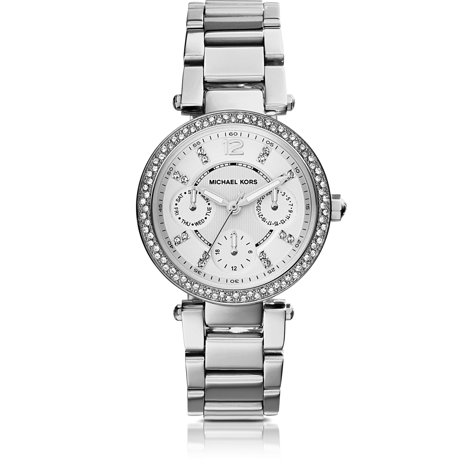 Michael Kors Silver Parker Stainless Steel Women's Watch at FORZIERI
