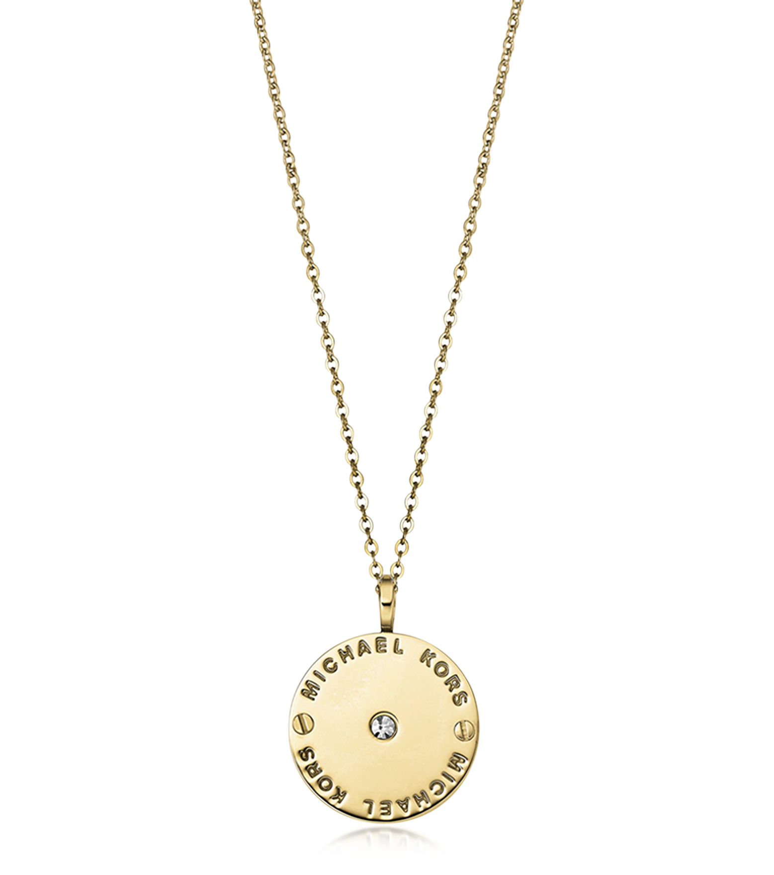 michael kors round pendant necklace