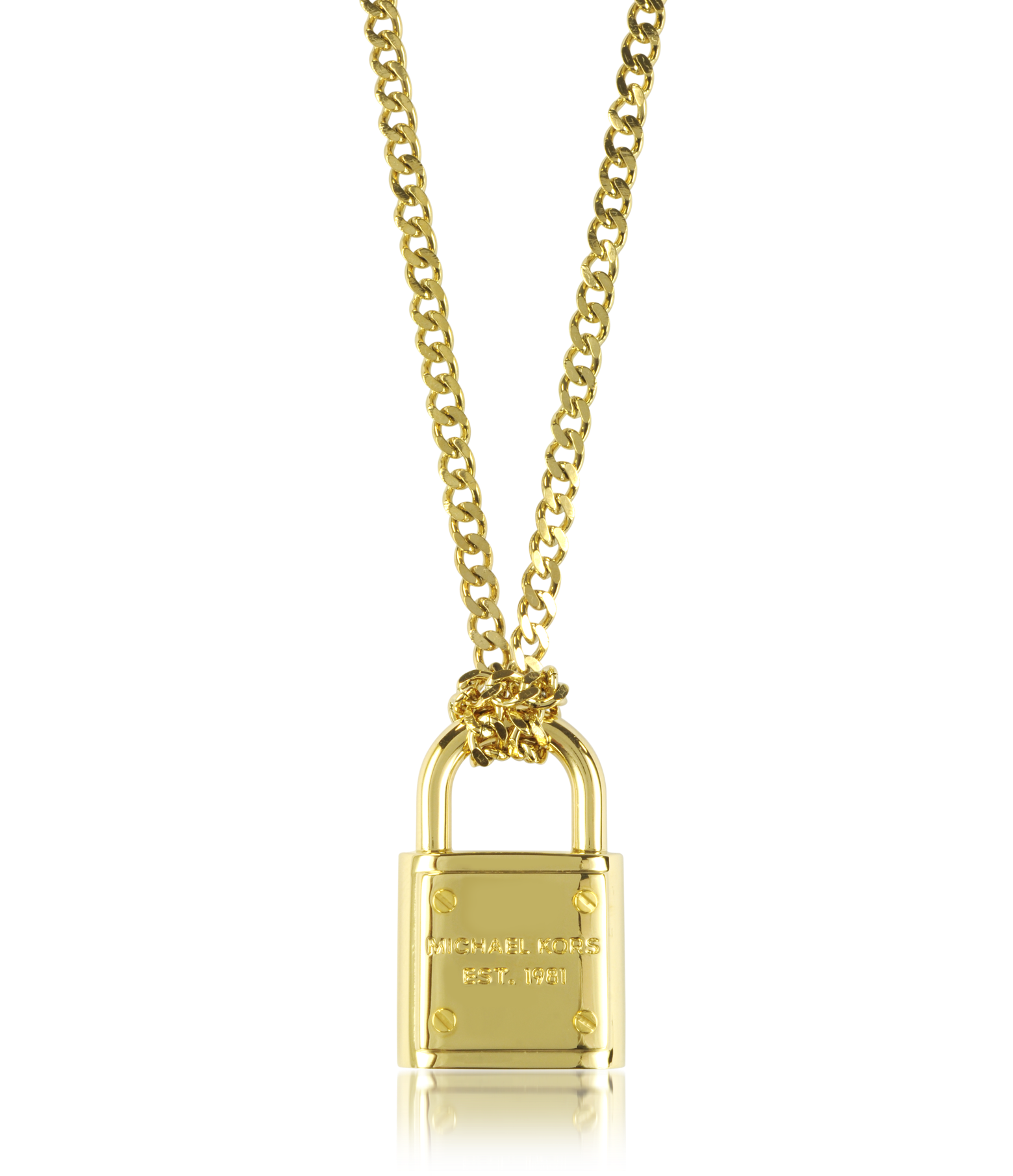 michael kors necklace padlock