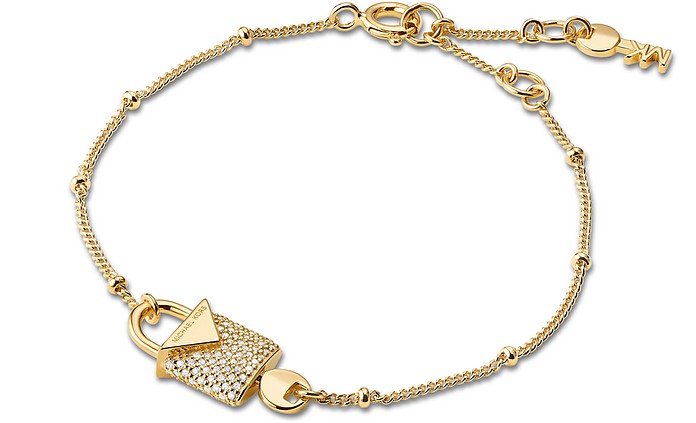 Kors Gold Pavé Lock Women's Bracelet - Michael Kors
