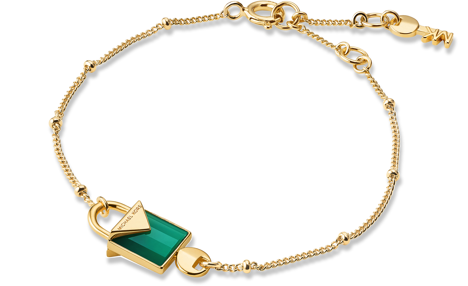 michael kors silver lock bracelet
