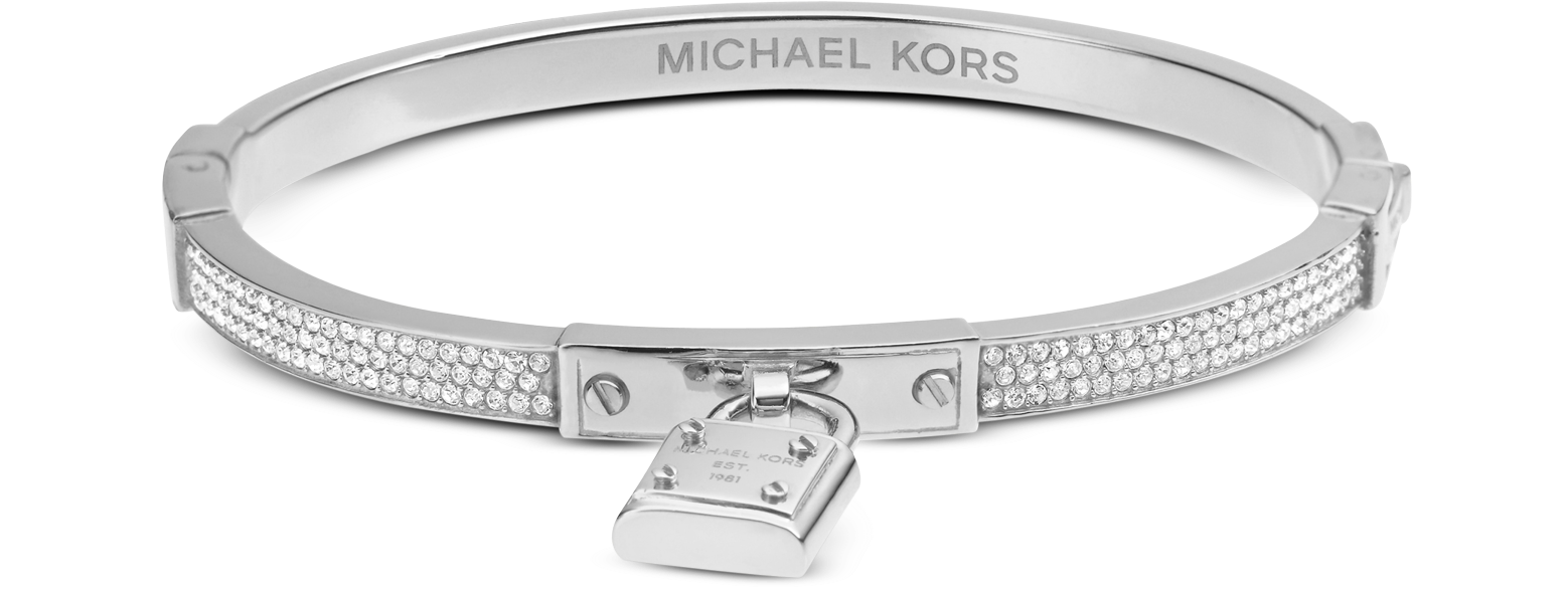 michael kors silver bangle bracelet