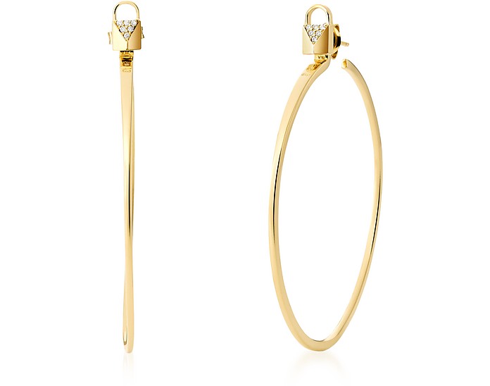 Plated Sterling Silver Interchangeable Hoops - Michael Kors / }CP R[X