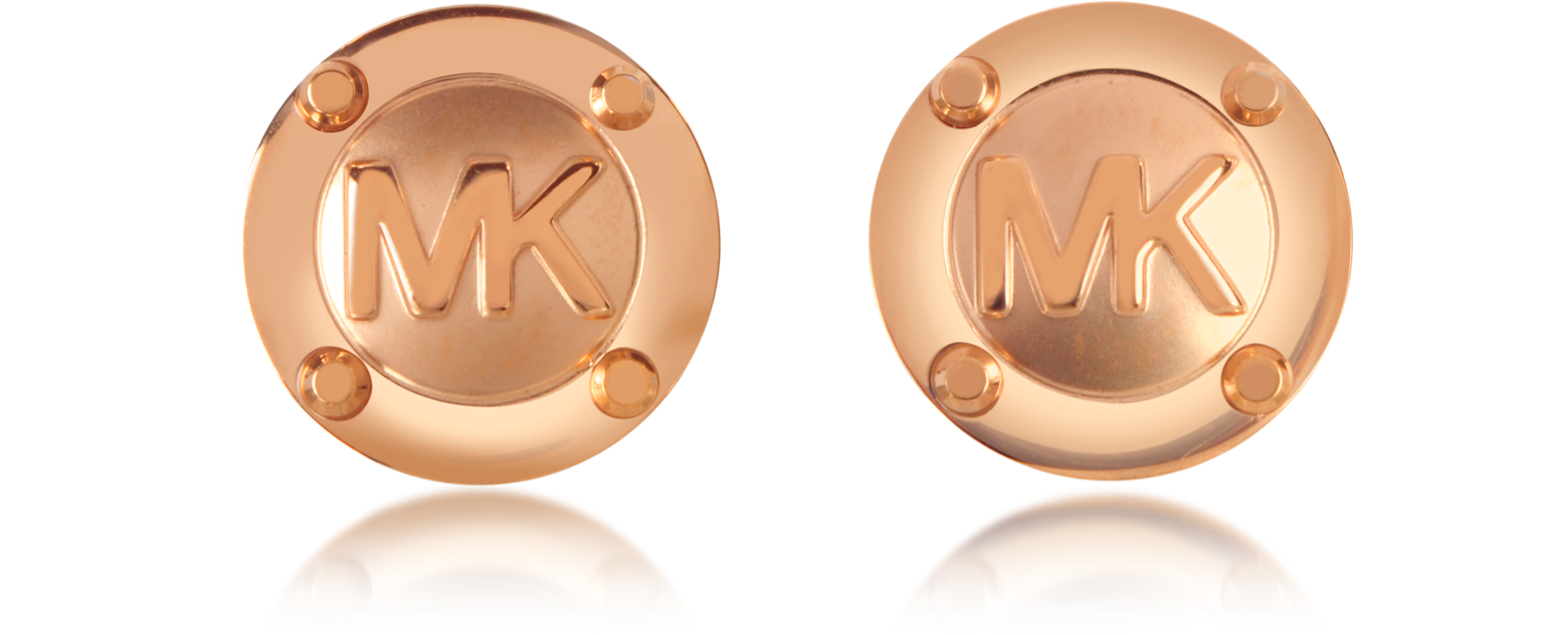 mk logo stud earrings