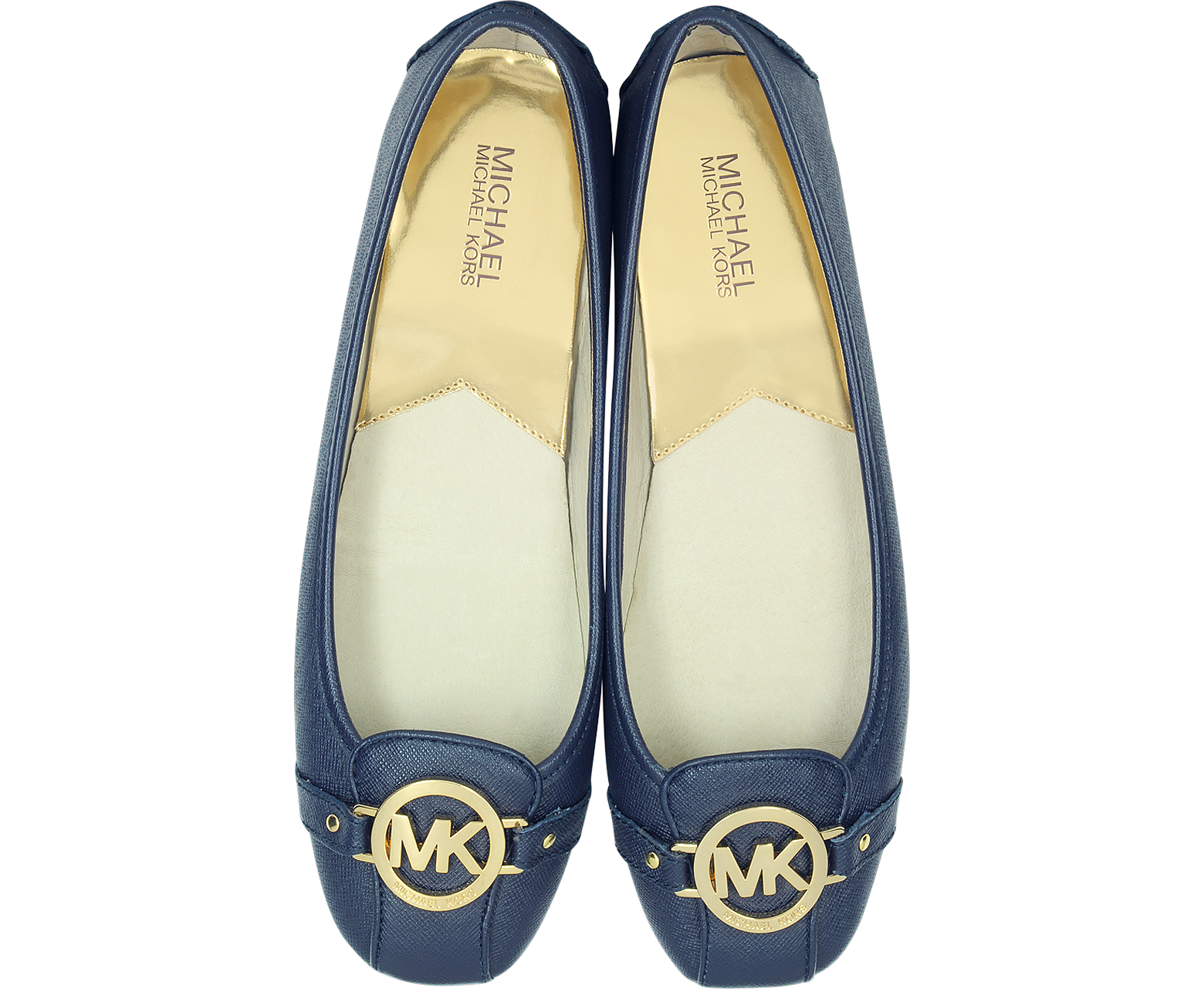 michael kors navy blue flat shoes