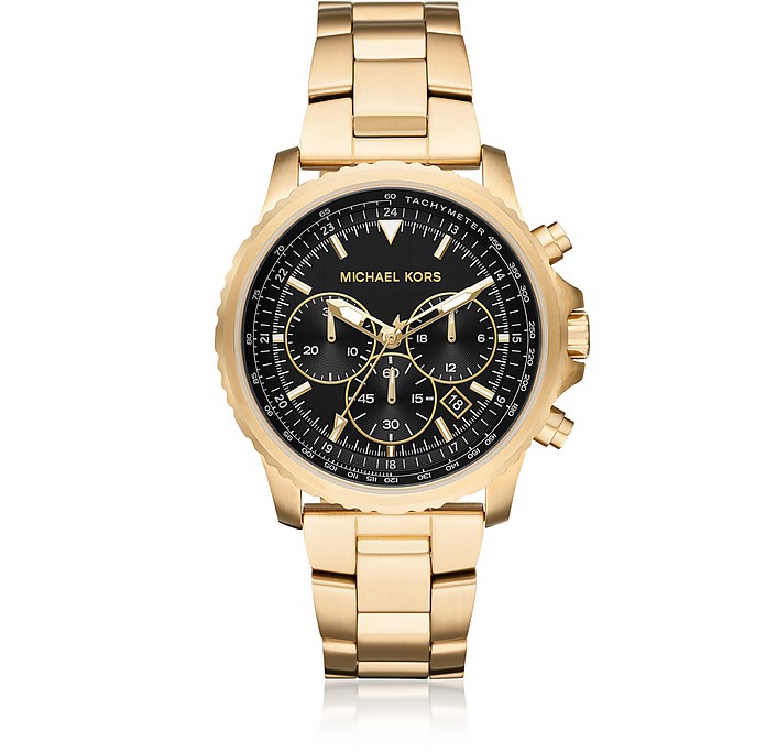 Theroux Gold Tone Chronograph Watch - Michael Kors