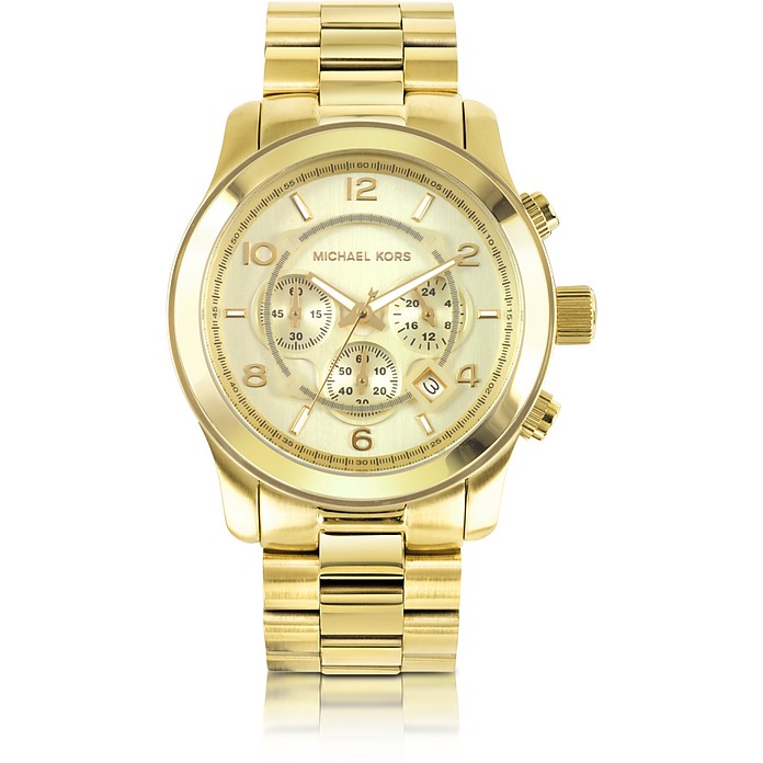 Men's Runway Gold-Tone Stainless Steel Bracelet Watch - Michael Kors