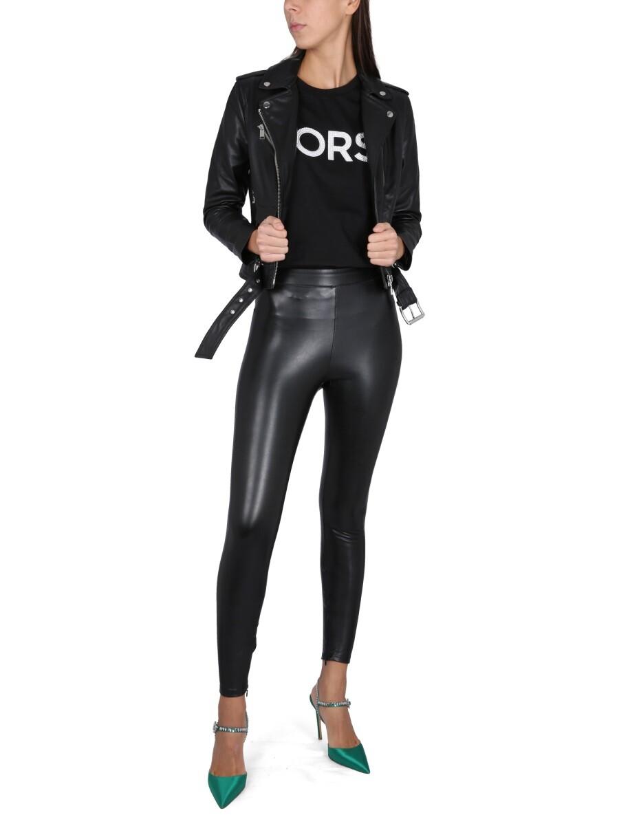 Leather leggings Michael Kors Black size M International in