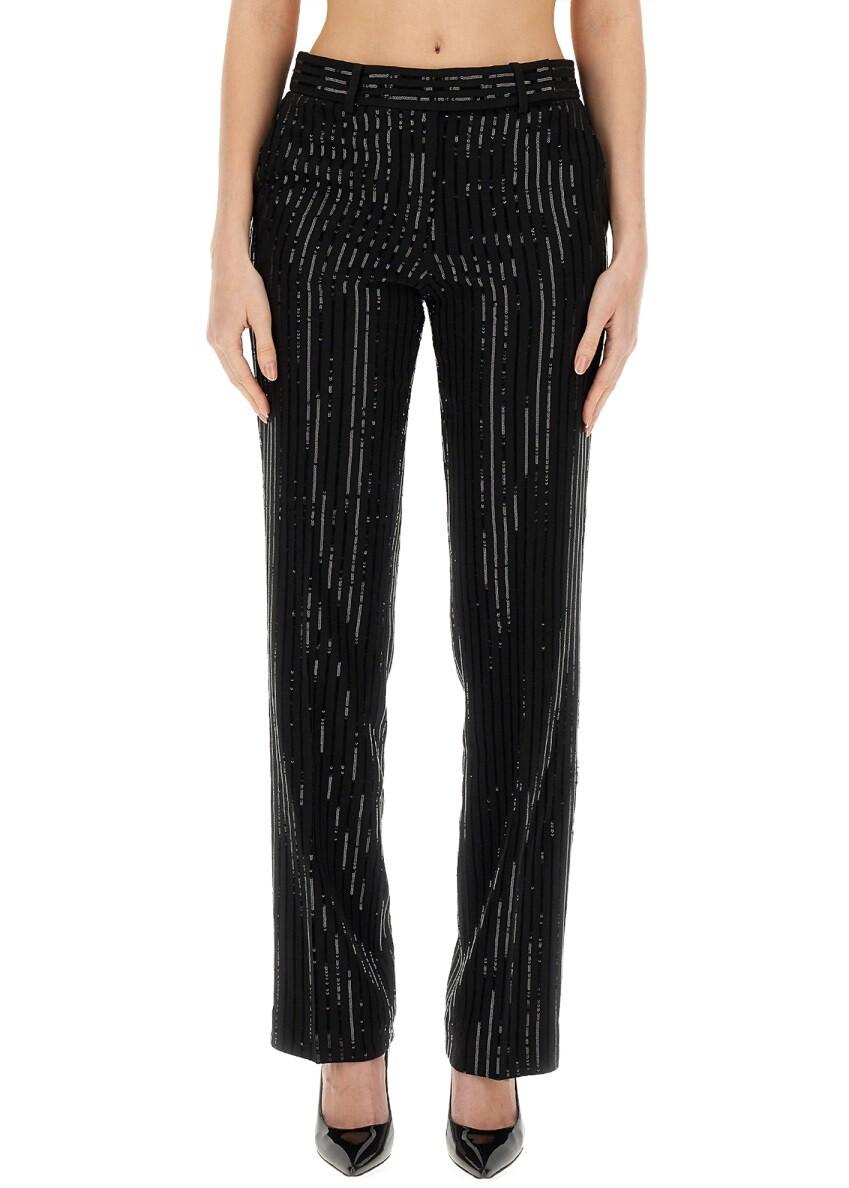 Michael Kors Pinstripe Crepe Pants With Sequins 2 US at FORZIERI Canada