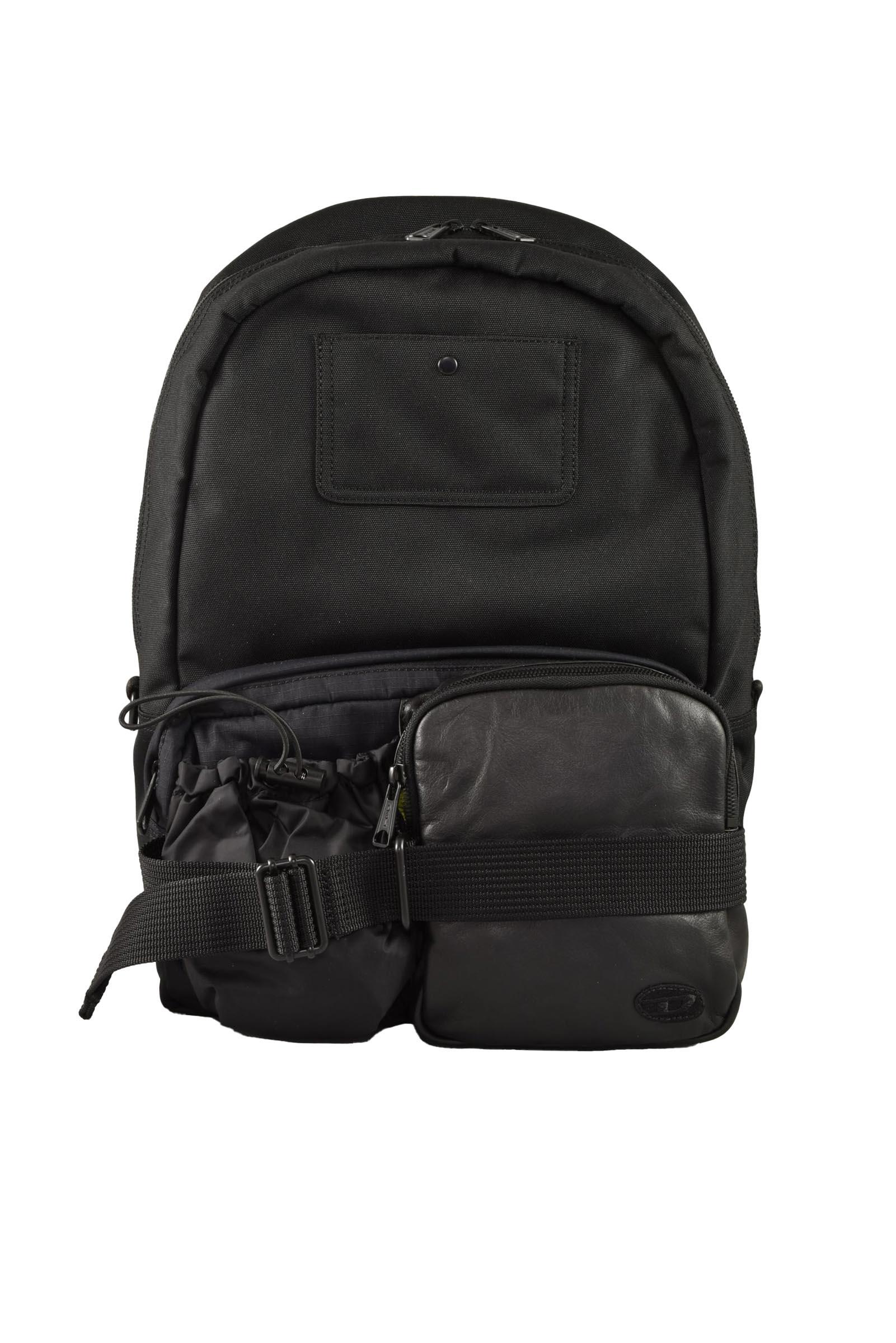 Diesel Designer Men's Bags Men's Black Backpack In Noir