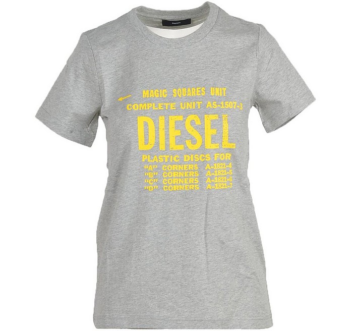 Women's Gray T-Shirt - Diesel
