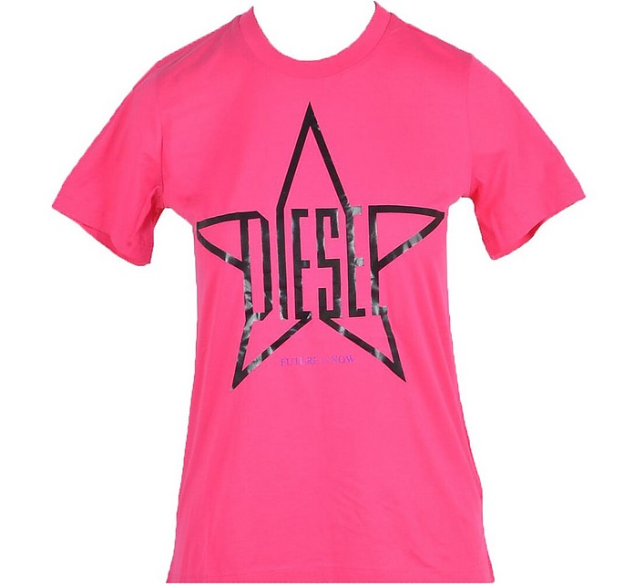 Women's Fuchsia T-Shirt - Diesel