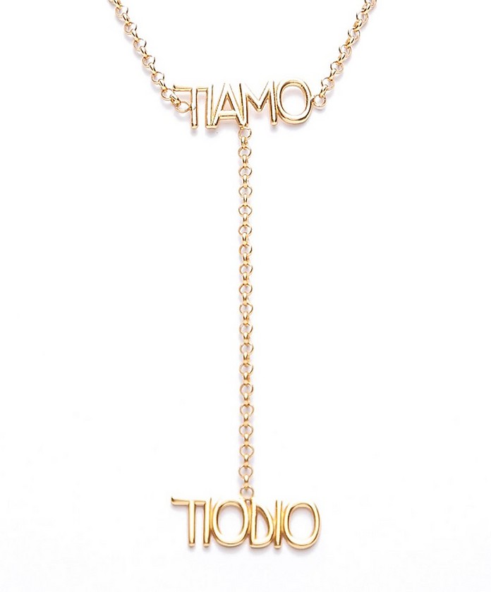 Ti Amo & Ti Odio Gold Plated Necklace - Ilaria Ludovici Jewelry