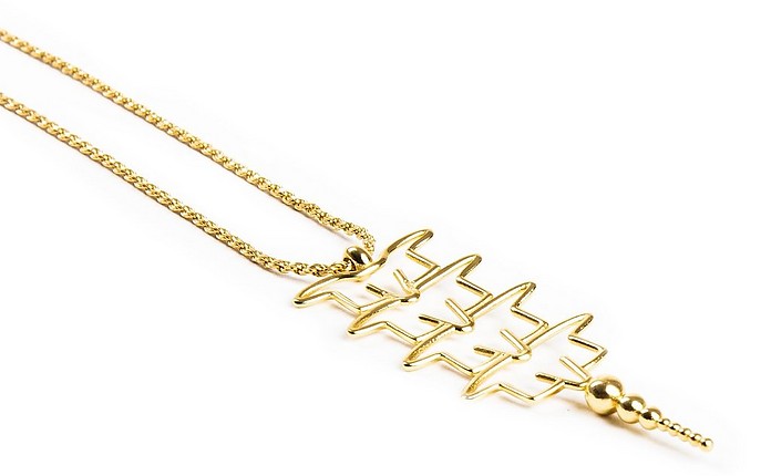 I Am Vertebrae Gold Plated Necklace - Ilaria Ludovici Jewelry