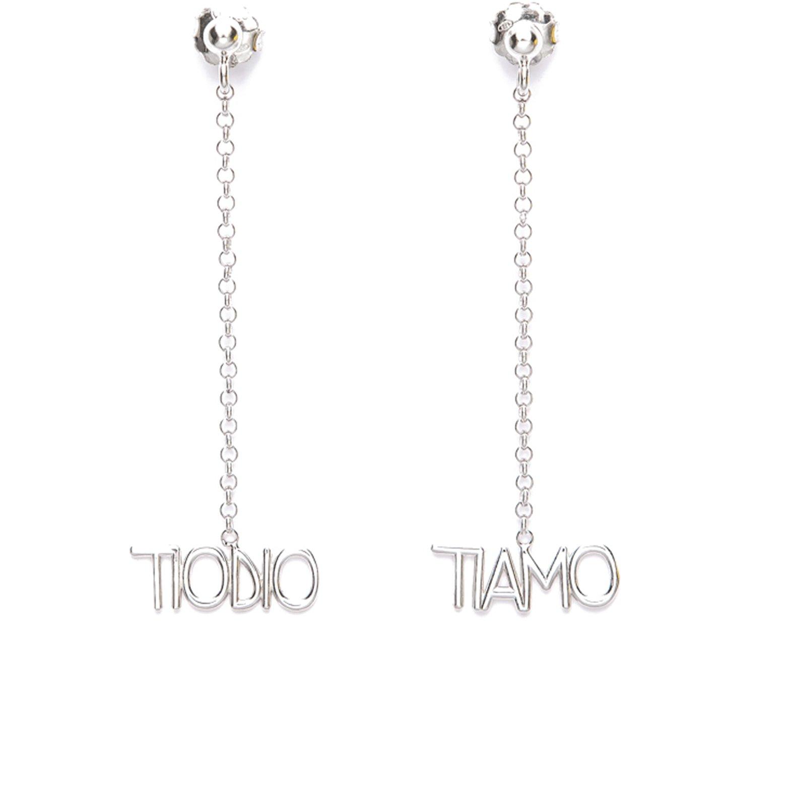 Ilaria Ludovici Jewelry Silver Ti Amo & Ti Odio Pendant Earrings at FORZIERI