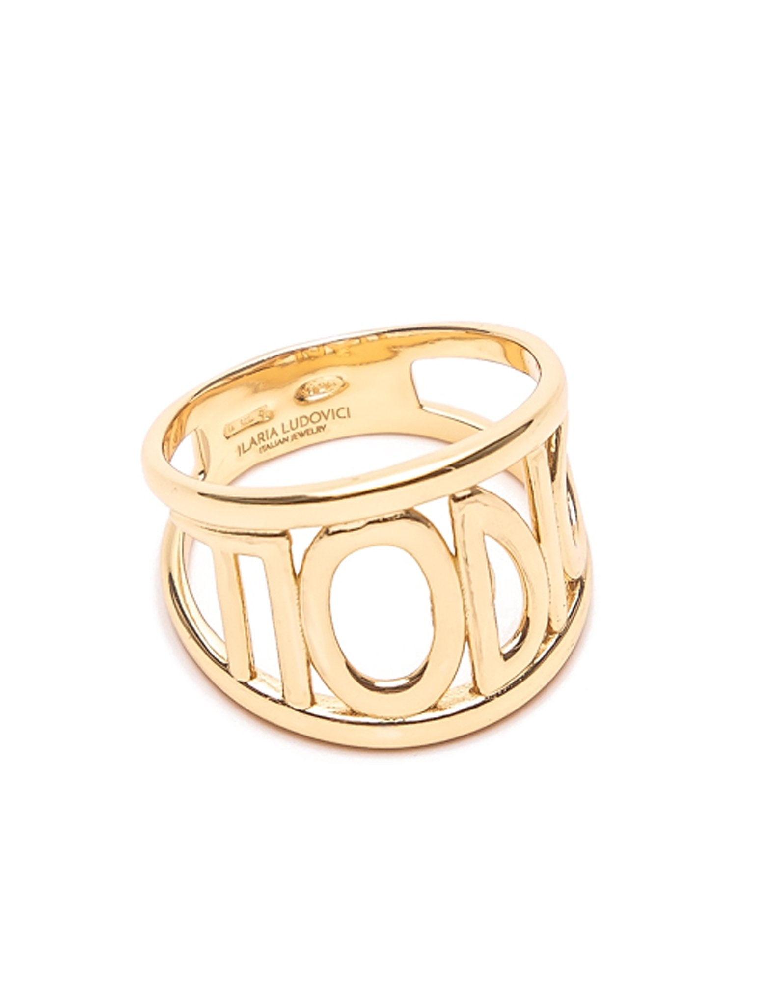 Ilaria Ludovici Jewelry Bagues Ti Odio Gold Plated Silver Ring In Doré