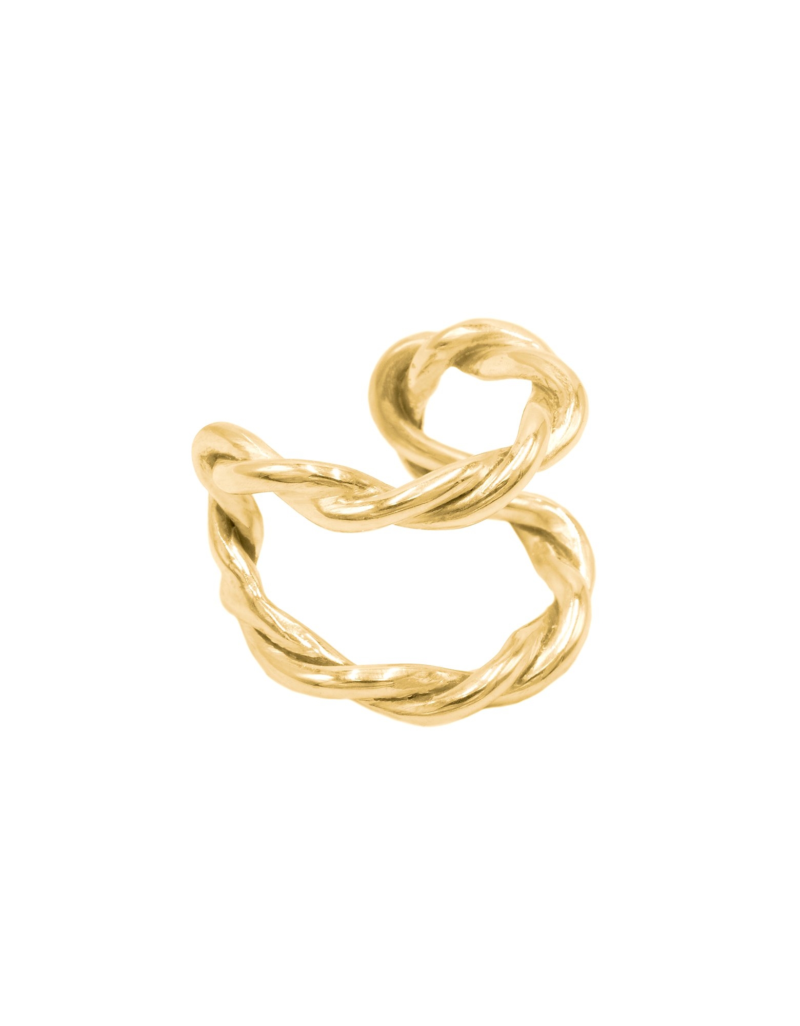 Ilaria Ludovici Jewelry Bagues Hold Me Gold Plated Sterling Silver Ring In Doré