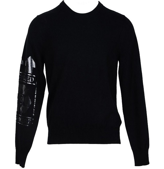 Black Wool and Cashmere Men's Sweater - Maison Margiela