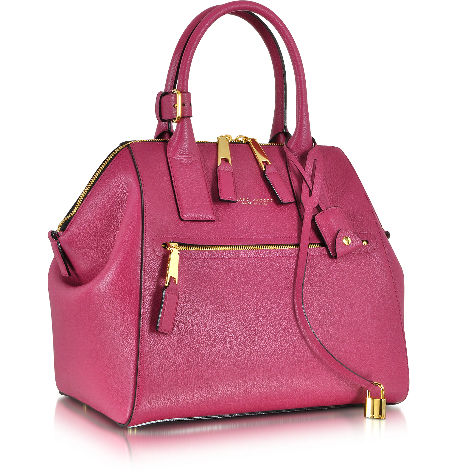 Marc Jacobs Textured Large Raspberry Incognito Satchel at FORZIERI