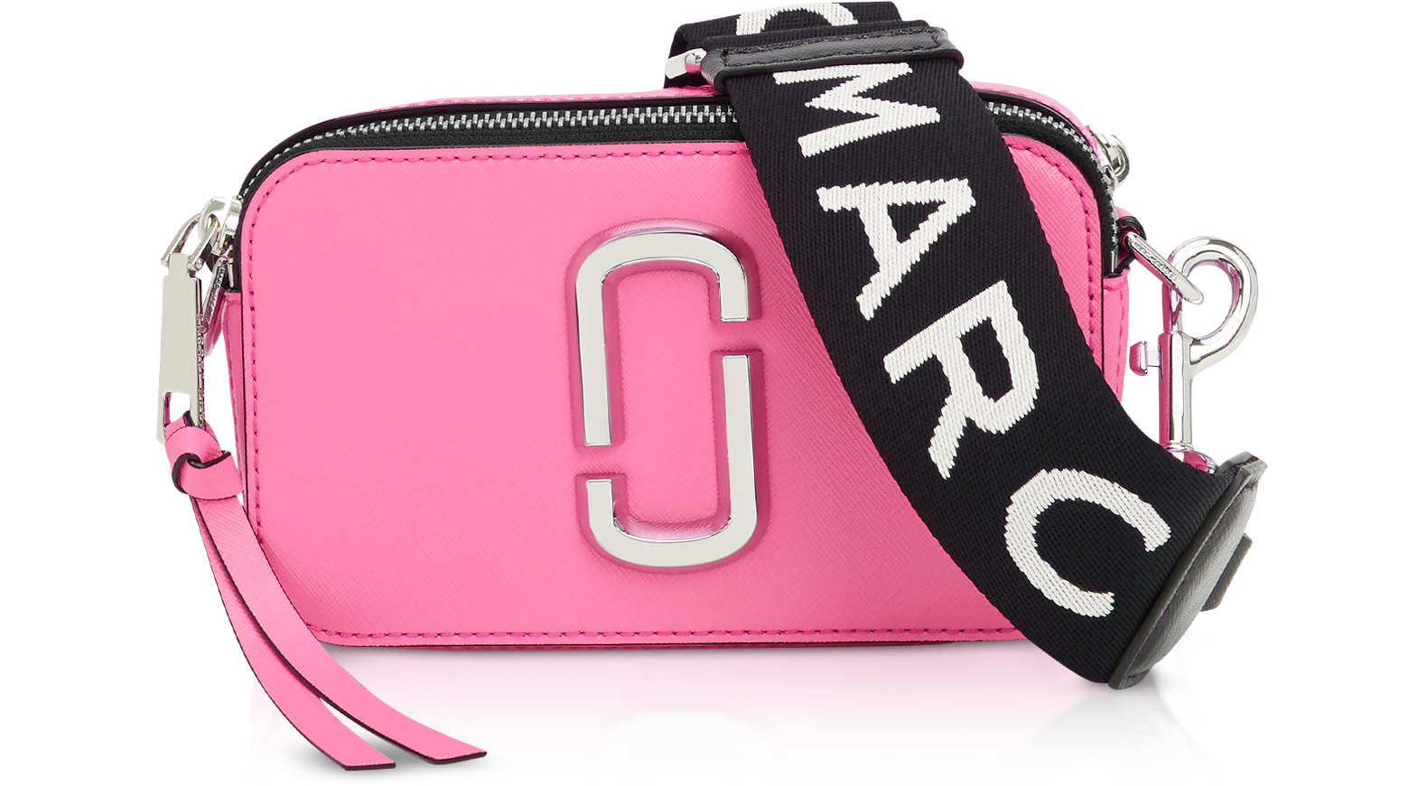 The Marc Jacobs The Fluorescent Snapshot Hot Pink in Saffiano
