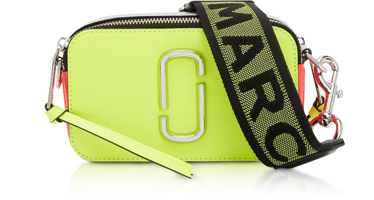 Marc Jacobs Green And Pink Snapshot Bag