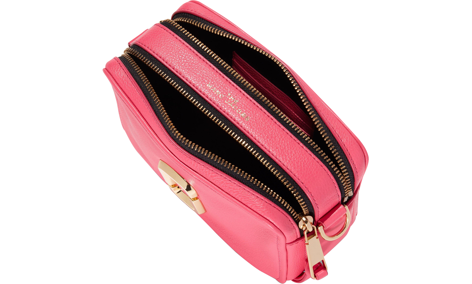 The Marc Jacobs Softshot 21 Pearlized Pink Grain Calf Leather Convertible  Crossbody Bag with COA