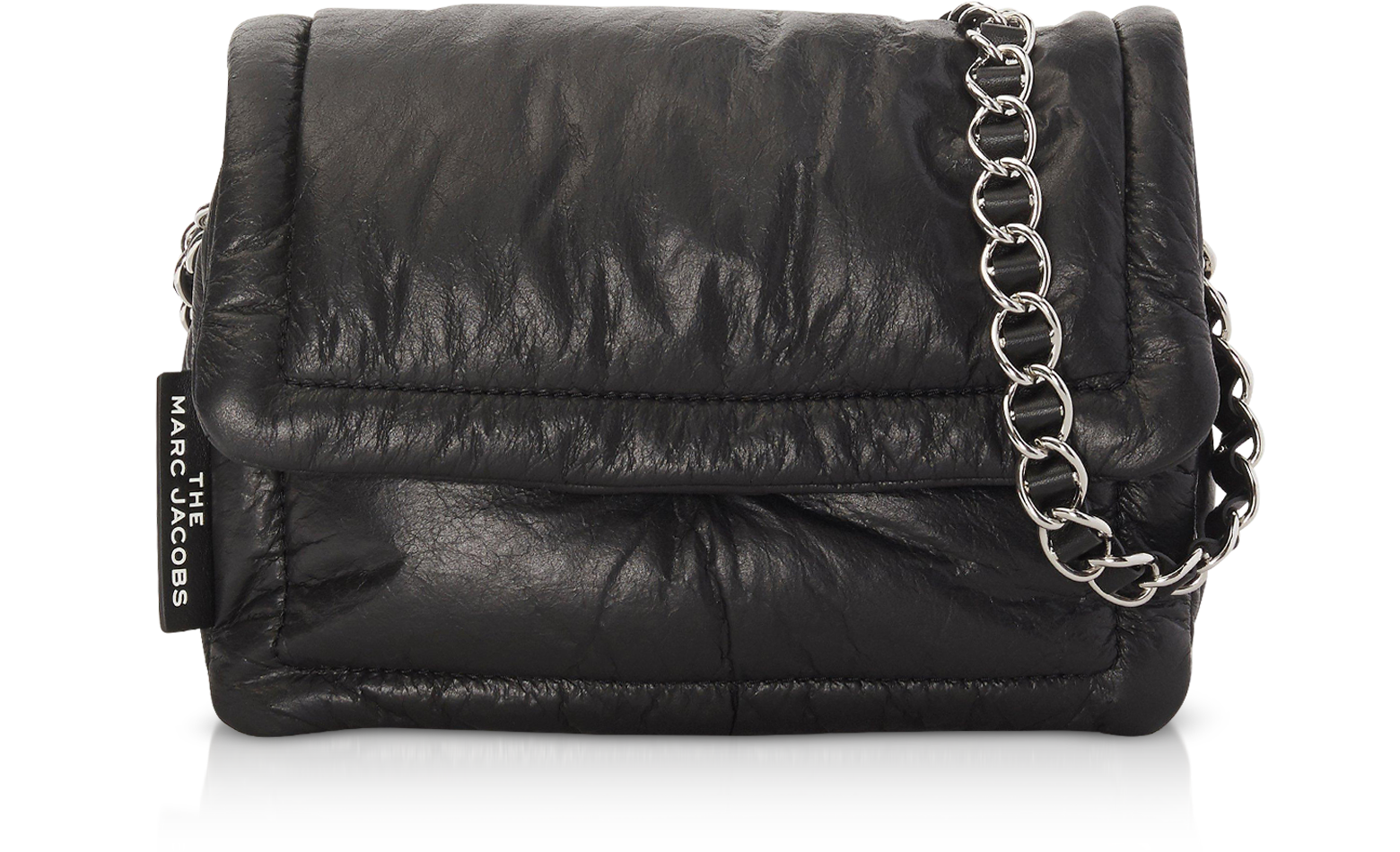 Marc Jacobs Black Lamb Skin The Pillow Shoulder Bag at FORZIERI
