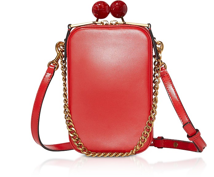 Bright Red Leather The Vanity Clutch - Marc Jacobs