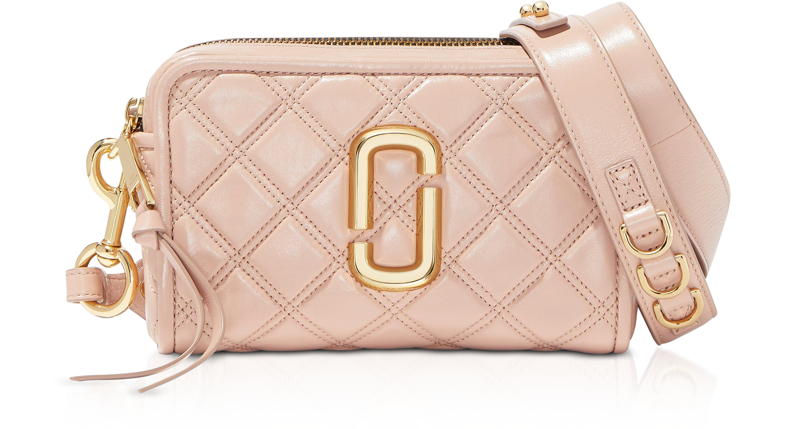 Marc Jacobs Nude The Quilted Softshot 21 Lambskin Crossbody Bag at