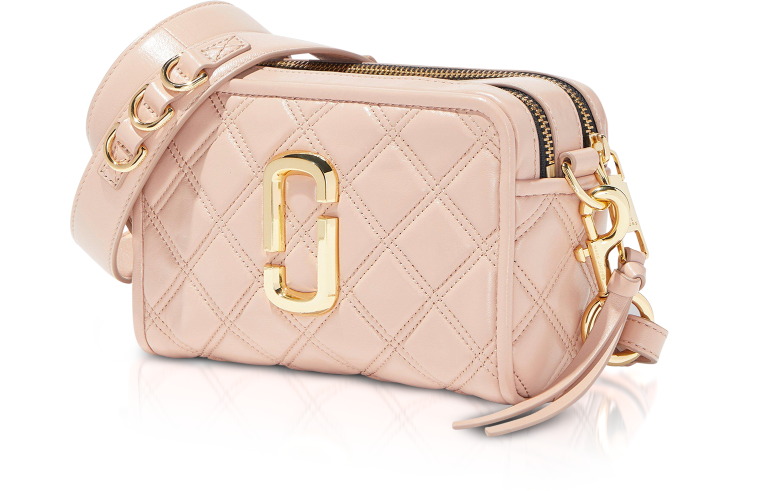 Marc Jacobs Nude The Quilted Softshot 21 Lambskin Crossbody Bag at