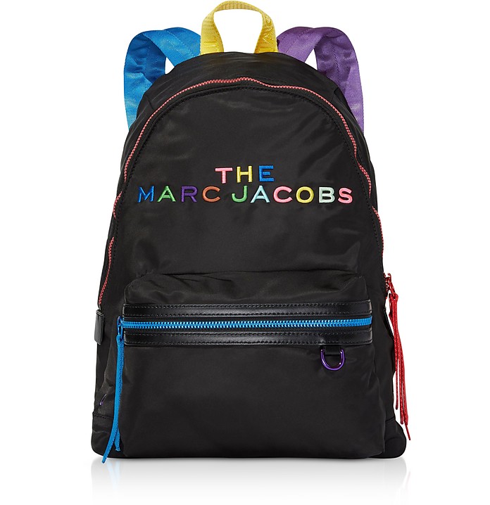 The Pride Sac à Dos en Nylon Noir et Logo Arc en Ciel - Marc Jacobs