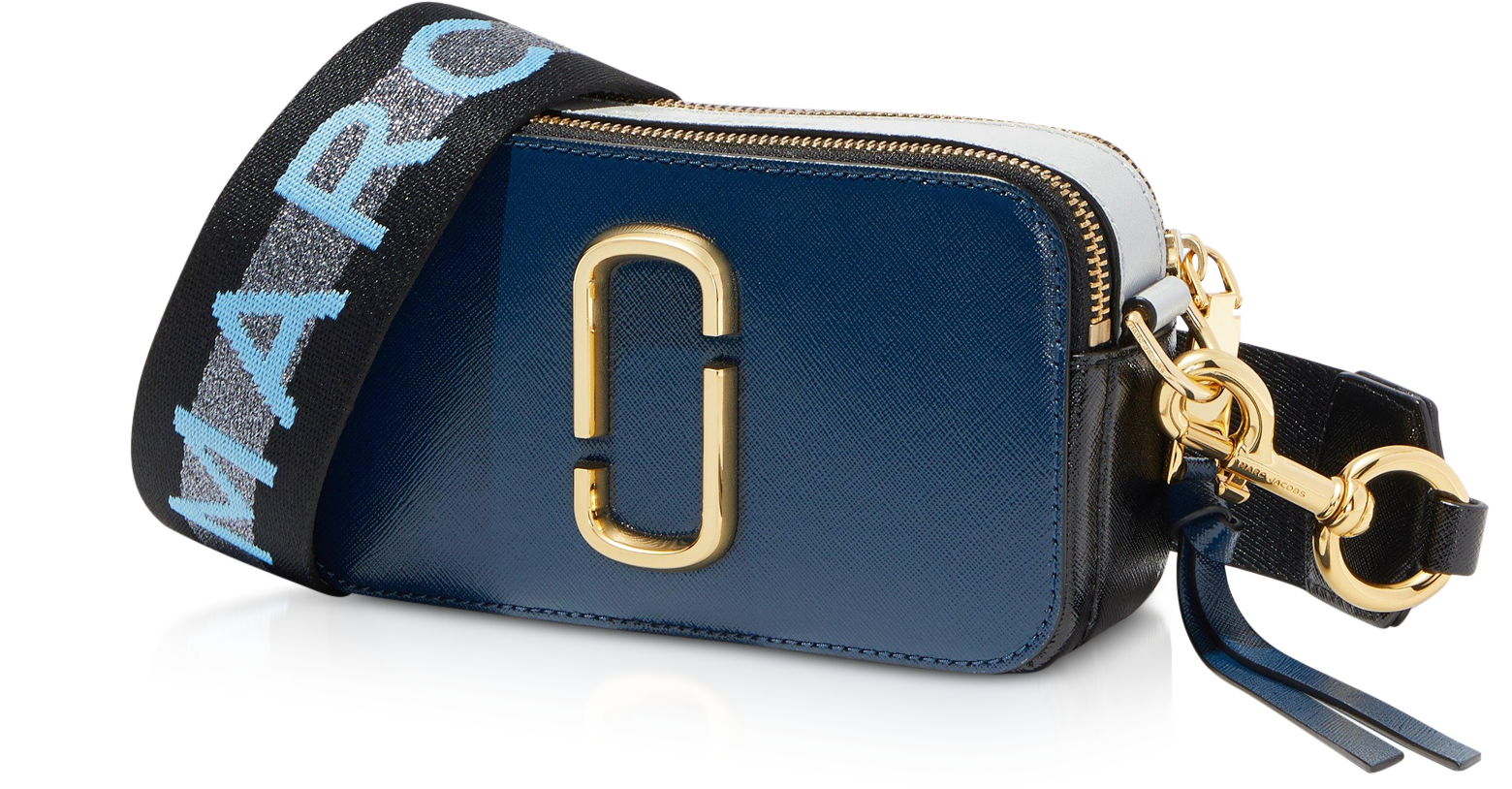 Marc Jacobs Logo Strap Snapshot Small Camera Bag Blue Sea/multi