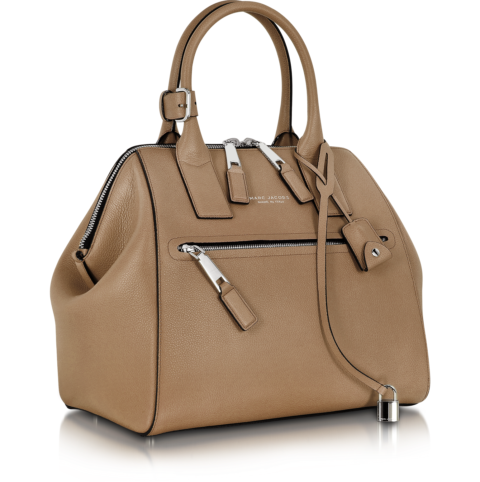 Marc Jacobs Large Incognito Brown Textured Leather Tote Bag at FORZIERI