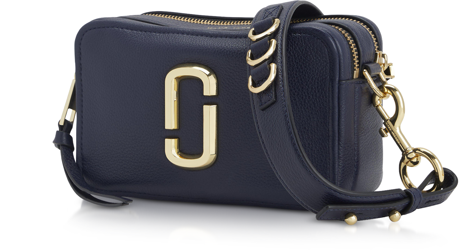 The softshot leather crossbody bag Marc Jacobs Blue in Leather - 26425971