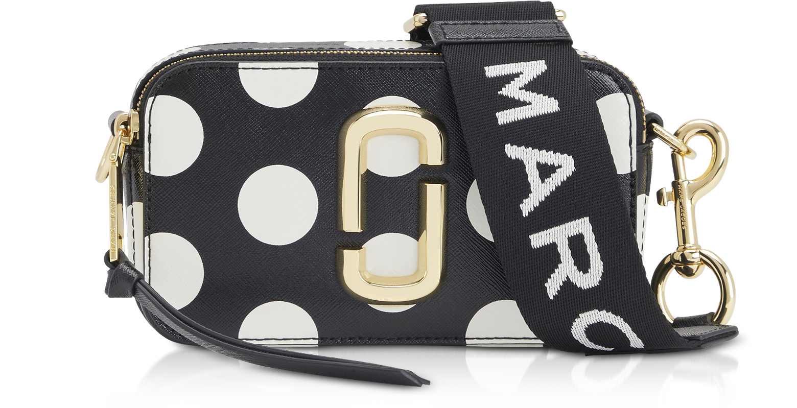 MARC JACOBS: The Snapshot bag in saffiano leather - Black