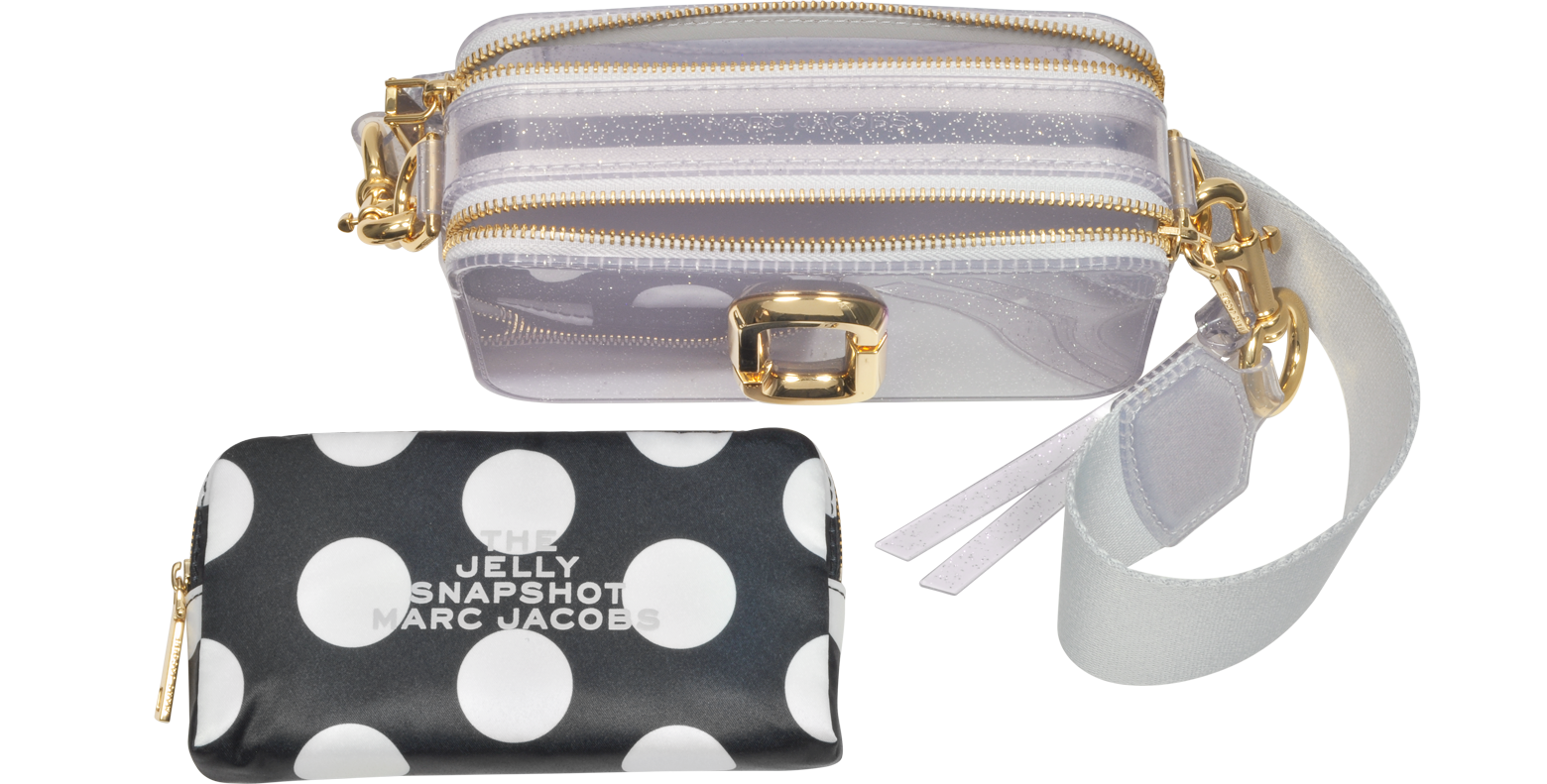 Marc Jacobs The Jelly Snapshot Small Camera Bag In Black/gold